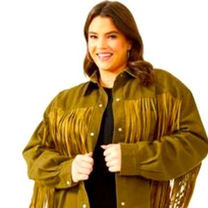 Arula fringe shacket new with tag